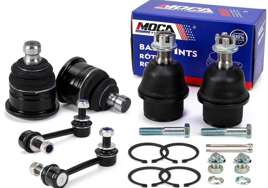 Installing MOCA AUTOPARTS front sway bar kit on a vehicle suspension