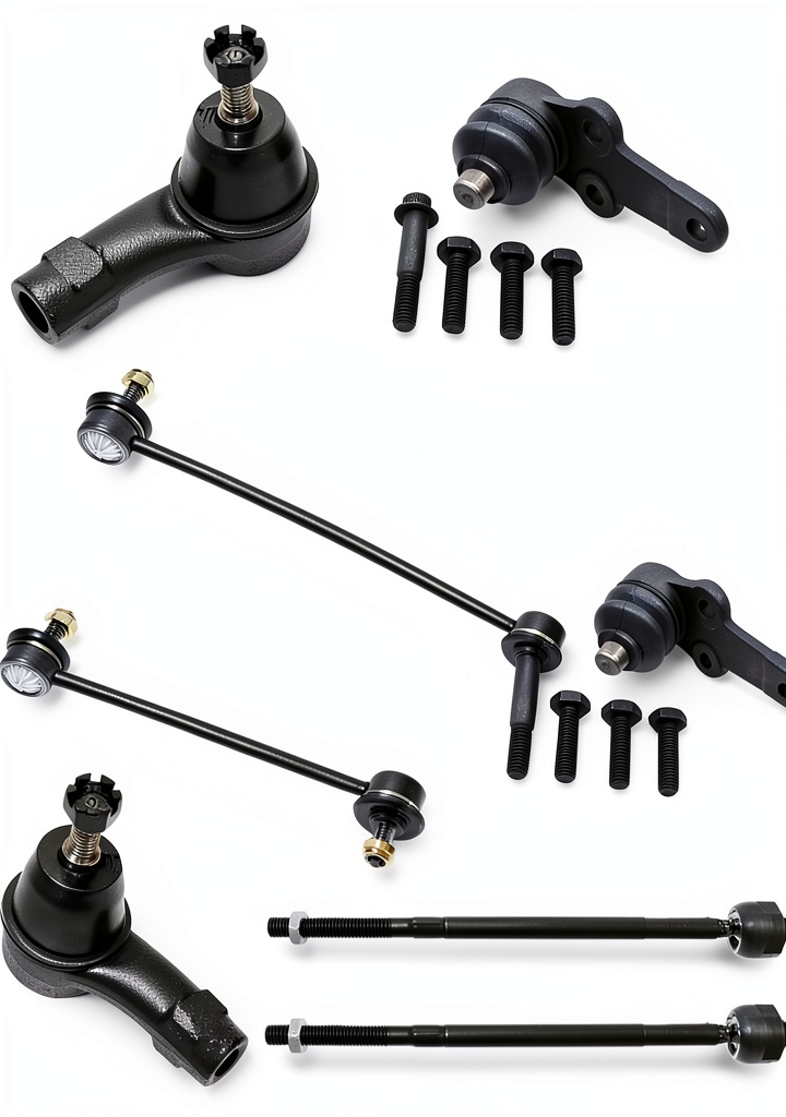 Acegik front left sway bar links installed on a Ford Focus suspension