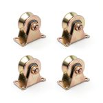 AOQIVIS 2 Inch V‑Groove Wheel 45# Steel Heavy‑Duty Gate Caster 4‑Pack-0