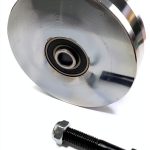 Generic 6" V‑Groove Gate Wheel 1.75" Rim 3000lb Capacity Chrome Steel-0