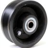 AmazonBasics V‑Groove 4‑inch Heavy Duty Polyurethane Industrial Wheel-1