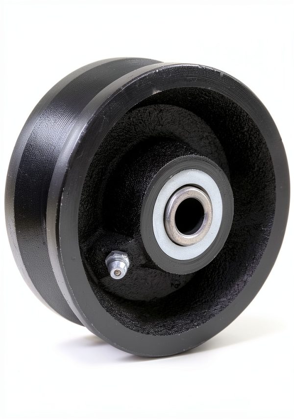 AmazonBasics V‑Groove 4‑inch Heavy Duty Polyurethane Industrial Wheel-1
