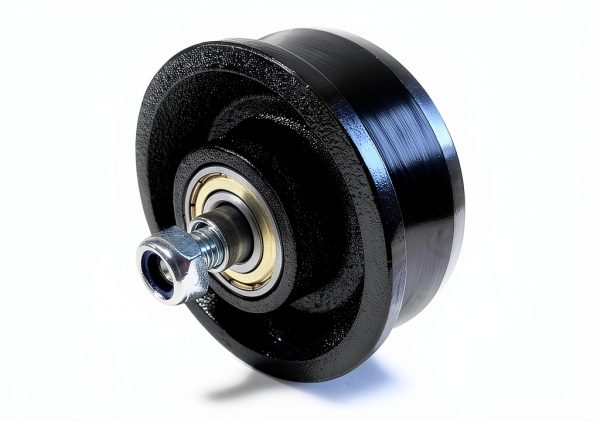 Siasusa V‑Groove Wheel 4" x 1‑1/2" Double Bearing Hub 700lb Capacity-1