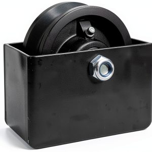 AmazonBasics V‑Groove 4‑inch Heavy Duty Polyurethane Industrial Wheel-0