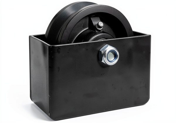 AmazonBasics V‑Groove 4‑inch Heavy Duty Polyurethane Industrial Wheel-0