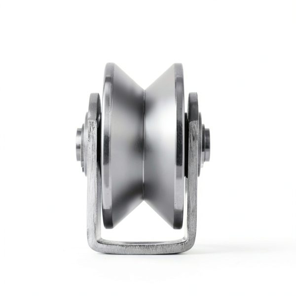 CertBuy 2 Pack 48mm V Groove Wheel Pulley, 304 Stainless Steel Silent Pulley Block, Heavy Duty Caster Wheels Sliding Gate Rollers Pressure Bearing Pulley, Loading 880lb for Handling and Moving-1