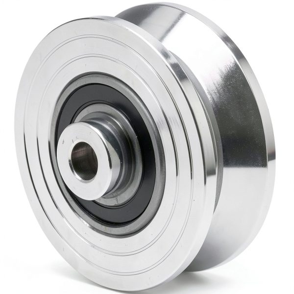 3.5 Inch V Groove Wheel by Sidco Supply - Solid Steel Heavy Duty Gate-0