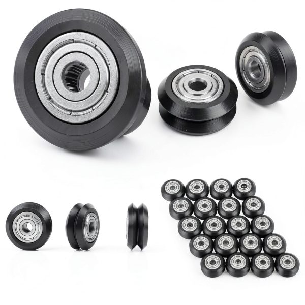 FTVOGUE 20pcs V-Shape Groove Wheel 5mm Bore 625 Bearing CNC 3D Printer-6