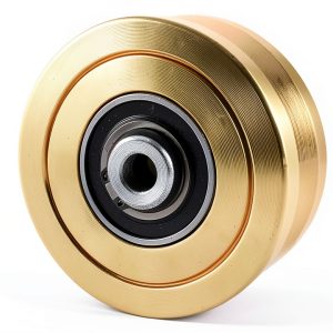 EG096-G Slide Gate Wheel 4” V-Groove Solid Steel Sliding Wheel Bearing for Rolling Inverted V Shape Track Gates up to 3000lbs with Screw NO Brackets-0