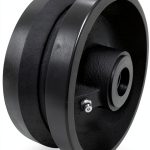 CasterHQ 6" X 2" V Groove Wheel 1000 LBS Capacity Replacement Wheel Commercial/Industrial Application Includes 3/4" Roller Bearing with 1/2" ID Spanner Bushing Bore 1/2"-0