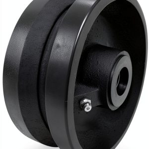 CasterHQ 6" X 2" V Groove Wheel 1000 LBS Capacity Replacement Wheel Commercial/Industrial Application Includes 3/4" Roller Bearing with 1/2" ID Spanner Bushing Bore 1/2"-0