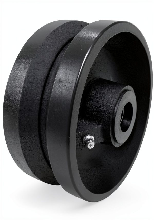CasterHQ 6" X 2" V Groove Wheel 1000 LBS Capacity Replacement Wheel Commercial/Industrial Application Includes 3/4" Roller Bearing with 1/2" ID Spanner Bushing Bore 1/2"-0