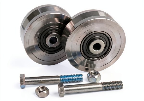 4" Solid Machined V-Groove Wheel with Bolt and Lock Nut-Pair by Sourdough Gate Hardware-0