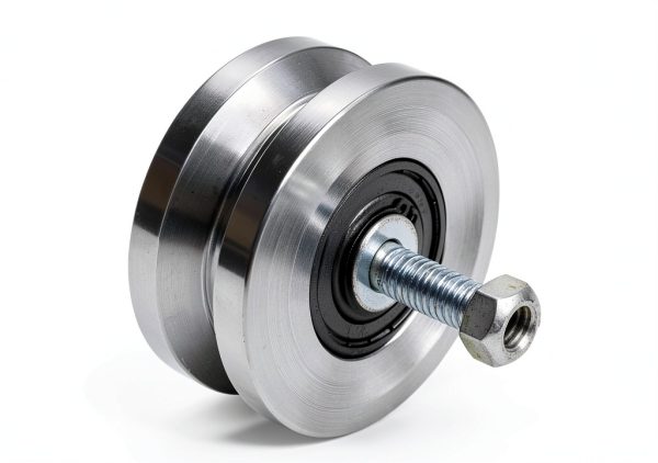 4" Solid Machined V-Groove Wheel with Bolt and Lock Nut-Pair by Sourdough Gate Hardware-1