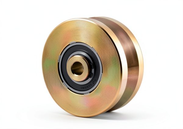 Goaste 4" Solid Slide V Groove Wheels 2 Pack 1000lb Gate Casters-4