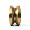 4 inch V Groove Steel Wheel by Pro Gate Supply - Gold, 2 Pack-2