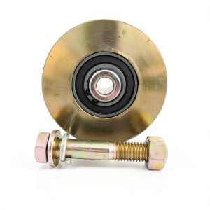 4 inch V Groove Steel Wheel by Pro Gate Supply - Gold, 2 Pack-0