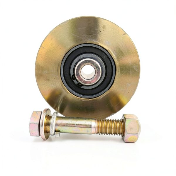 4 inch V Groove Steel Wheel by Pro Gate Supply - Gold, 2 Pack-0