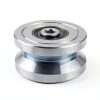 4" V Groove Gate Wheels TRUCFUSION – Steel, 3000lb Load, 2 Pack-3