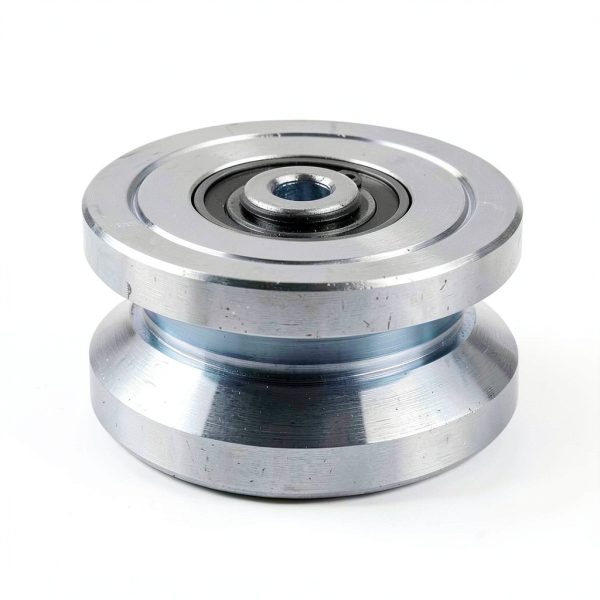 4" V Groove Gate Wheels TRUCFUSION – Steel, 3000lb Load, 2 Pack-3