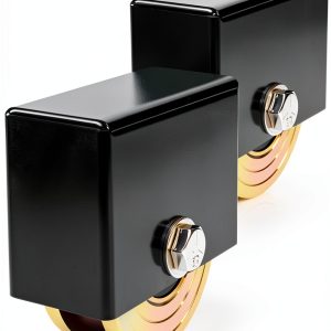 2 Pack 4" V-Groove Slide Gate Wheel with Welded Bracket Box, for Inverted V-Track Sliding Gates, 1 13/16" Width, Heavy-Duty Solid Double Bearings,3500 Lbs Capacity-0