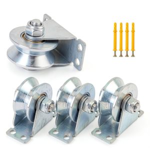 2 Inch V Groove Wheel Pulley Biugaaufai Stainless Steel Silent Bearing-0