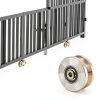 Goaste 4" Solid Slide V Groove Wheels 2 Pack 1000lb Gate Casters-6