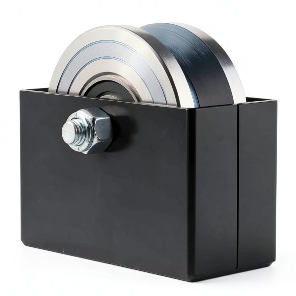 Skelang 4" V Groove Slide Gate Wheel with Welded Bracket Box, Bearings-1