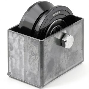 Sidco Supply 3.5 Inch V Groove Wheel Solid Steel Heavy-Duty Wheel-0