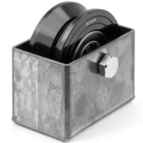 Sidco Supply 3.5 Inch V Groove Wheel Solid Steel Heavy-Duty Wheel-0