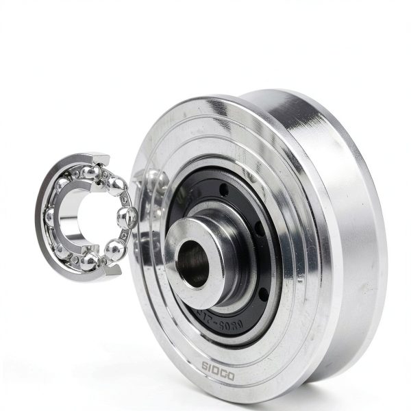 3.5 Inch V-Groove Gate Wheels Sidco Solid Steel Sliding Rollers with-2