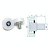 Outer Diameter 22mm POM U Groove Wheel SCHAAN DR28-C1L8W7M6 White-3