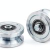 4" V Groove Gate Wheels TRUCFUSION – Steel, 3000lb Load, 2 Pack-1