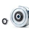4" V Groove Gate Wheels TRUCFUSION – Steel, 3000lb Load, 2 Pack-2