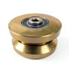 4 inch V Groove Steel Wheel by Pro Gate Supply - Gold, 2 Pack-1