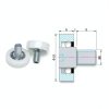 Outer Diameter 22mm POM U Groove Wheel SCHAAN DR28-C1L8W7M6 White-2