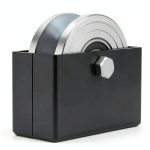Skelang 4" V Groove Slide Gate Wheel with Welded Bracket Box, Bearings-0
