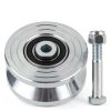 Skelang 4" V Groove Slide Gate Wheel with Welded Bracket Box, Bearings-3