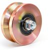 Goaste 4" Solid Slide V Groove Wheels 2 Pack 1000lb Gate Casters-3