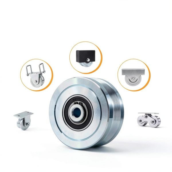 4" V Groove Gate Wheels TRUCFUSION – Steel, 3000lb Load, 2 Pack-5